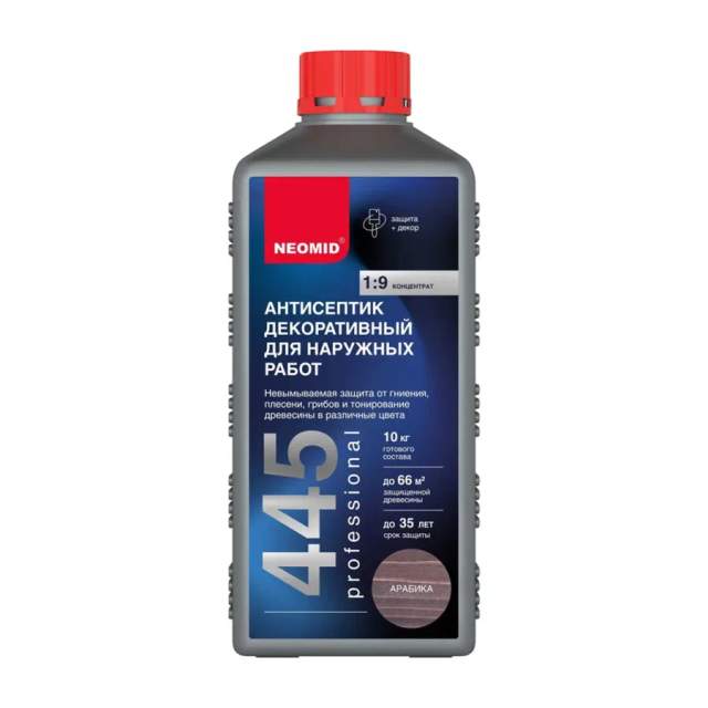 Антисептик для древесины Neomid 445 арабика 1 кг