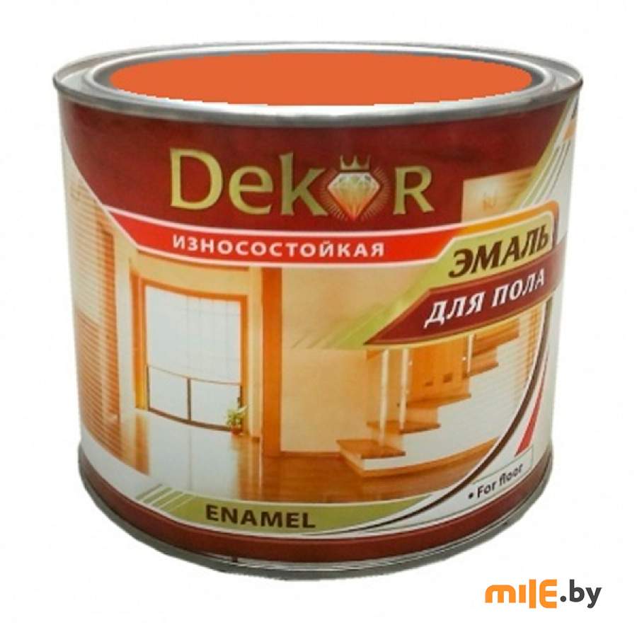 Эмаль Dekor для пола износоустойчивая глянцевая 1,8 кг (терракотовый)
