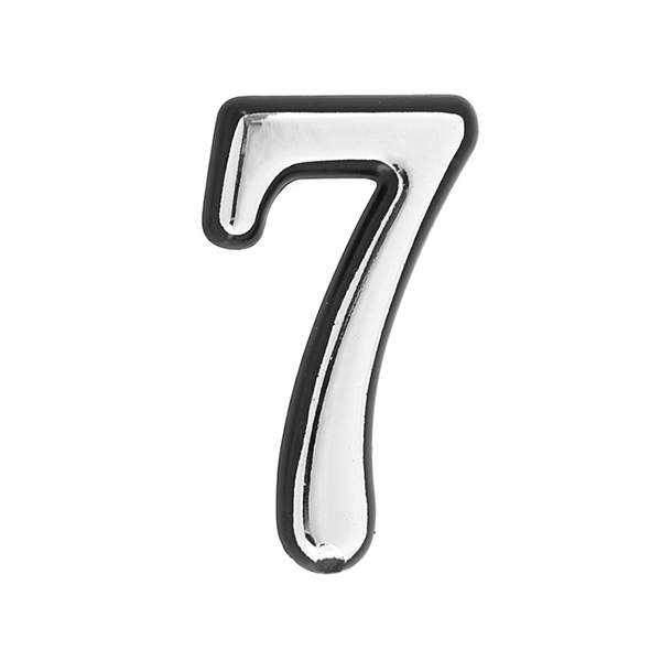 Цифра Аллюр большая №7 хром пластик