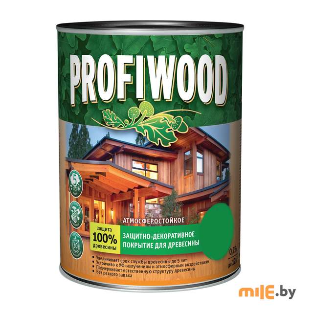 Защитно-декоративное покрытие для древесины Profiwood 0,75 л/0,7 кг (махагон)