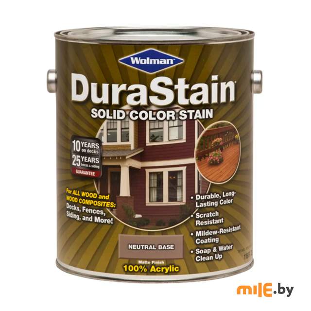 Пропитка для дерева Wolman Dura Stain one coat (288073) матовая 3,78 л (прозрачный)