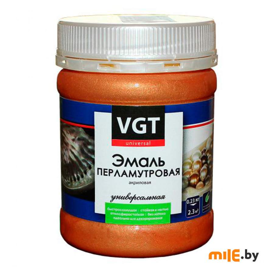 Эмаль VGT ВД-АК-1179 Перламутровая полуглянцевая 0,23 кг (бронзовый перламутр)
