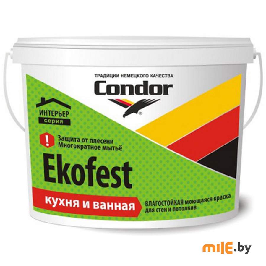 Краска под колеровку ВД Ekofest-TR (Экофест-ТР) ведро 3 кг