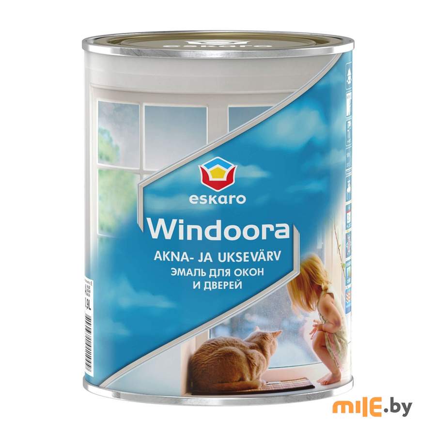 Эмаль для окон и дверей Eskaro Windoora plus 0,9 л