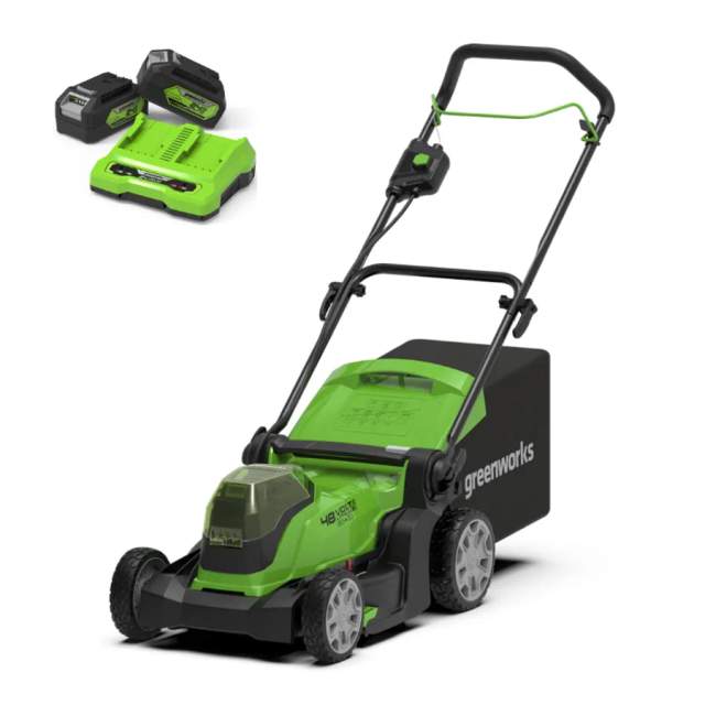Газонокосилка аккумуляторная Greenworks 24V*2 G24X2LM41K2x (с 2хАКБ 4Ач и ЗУ) 41 см 2512607UD