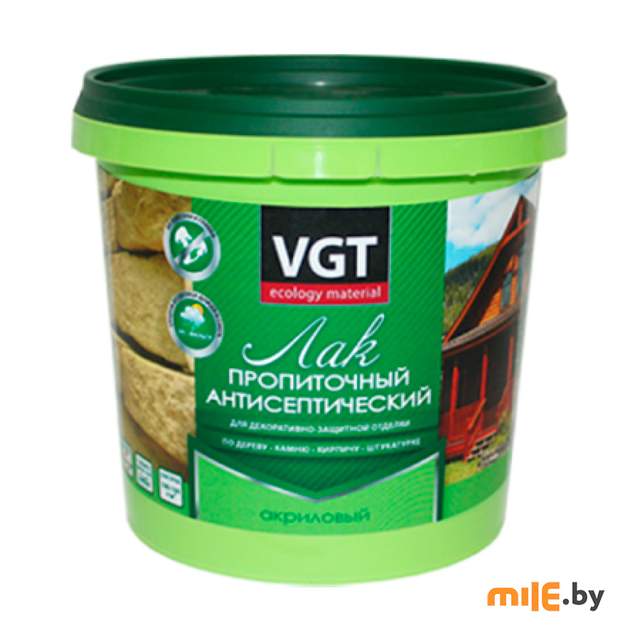Лак VGT пропиточный с антисептиком 0,9 кг (прозрачный)