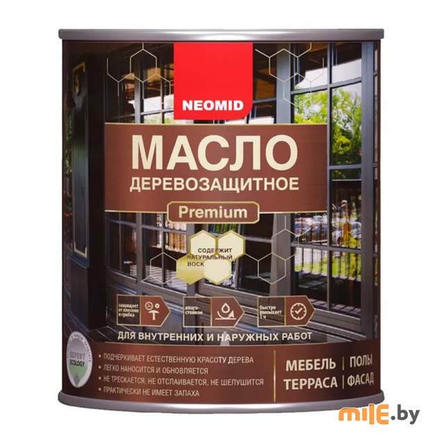 Масло деревозащитное NEOMID Premium 0,75 л (серый жемчуг)