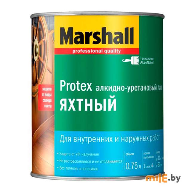 Лак Marshall Protex Яхтный 5255237 (0,75 л) глянцевый