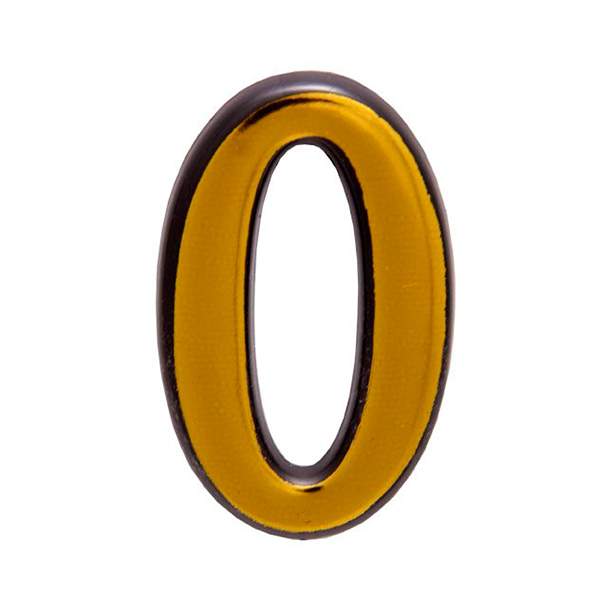 Цифра Аллюр №0 золото пластик