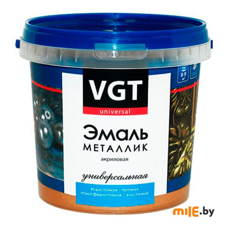 Эмаль VGT ВД-АК-1179 Металлик полуглянцевая 1 кг (золото металлик)