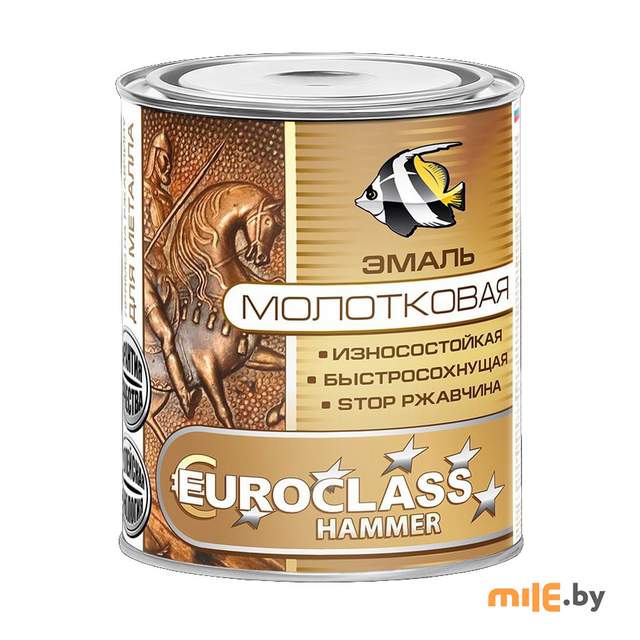 Эмаль с молотковым эффектом Euroclass вишневая (50-908) 0,8 кг