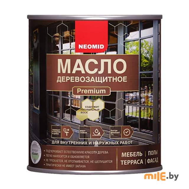 Масло деревозащитное NEOMID Premium 0,75 л (красное дерево)