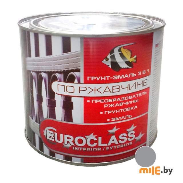 Грунт-эмаль по ржавчине Euroclass серая 1,9 кг