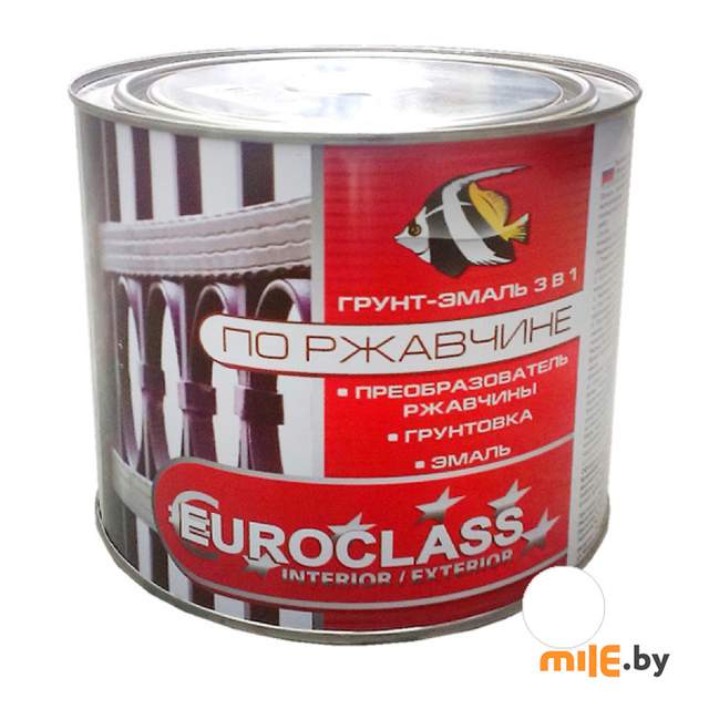 Грунт-эмаль по ржавчине Euroclass белая 1,9 кг