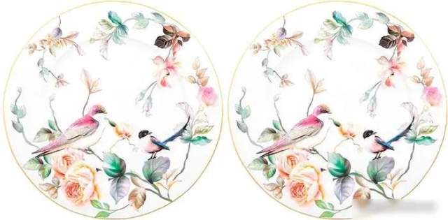Набор обеденных тарелок Elan Gallery Певчие птички 730775