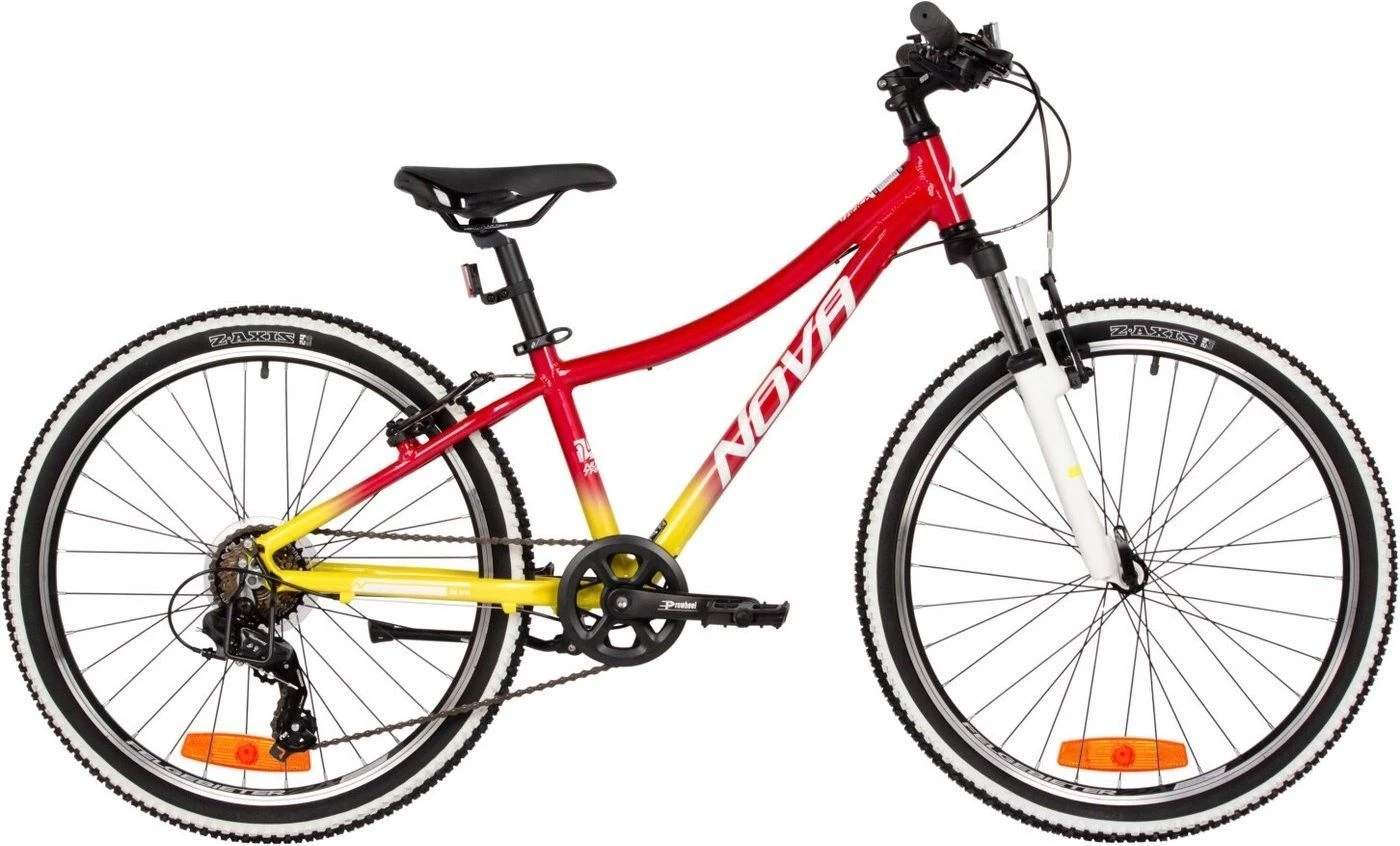 Велосипед Novatrack Katrina 7.V 24 р.10 2025 24AHV.KATRINA.12YRD5 (красный/желтый)