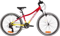 Велосипед Novatrack Katrina 7.V 24 р.10 2025 24AHV.KATRINA.12YRD5 (красный/желтый)