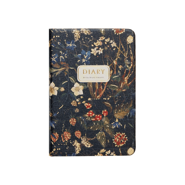 Ежедневник недатированный "Flora. Лесные ягоды", А7, 416 страниц, черный