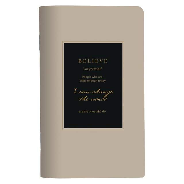 Блокнот "Believe бежевая рамка", А5, 48 листов, в линейку, бежевый
