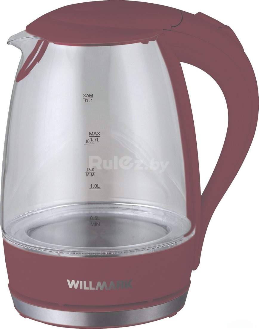 Электрочайник Willmark WEK-1708G (бордовый)
