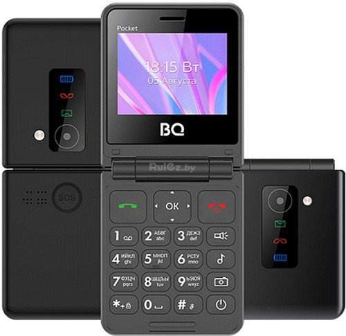 Кнопочный телефон BQ BQ-2456 Pocket (черный)