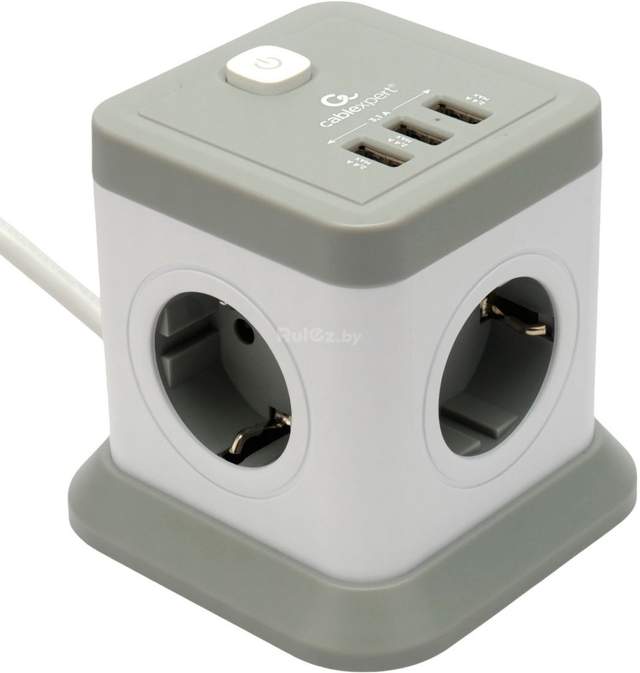 Сетевой фильтр Cablexpert TWR-4-U3-W-3
