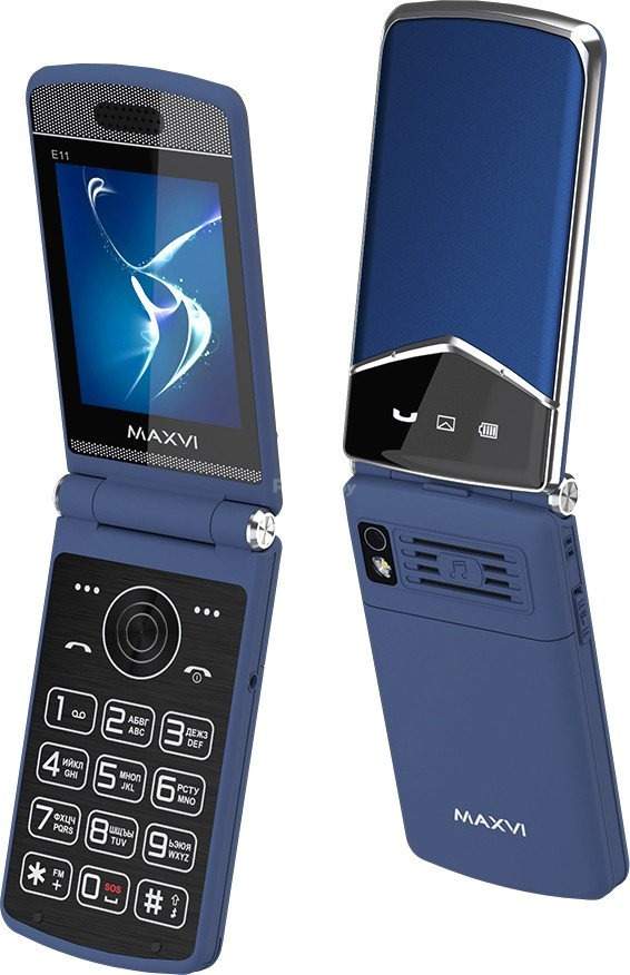 Телефон Maxvi E11 (темно-синий)