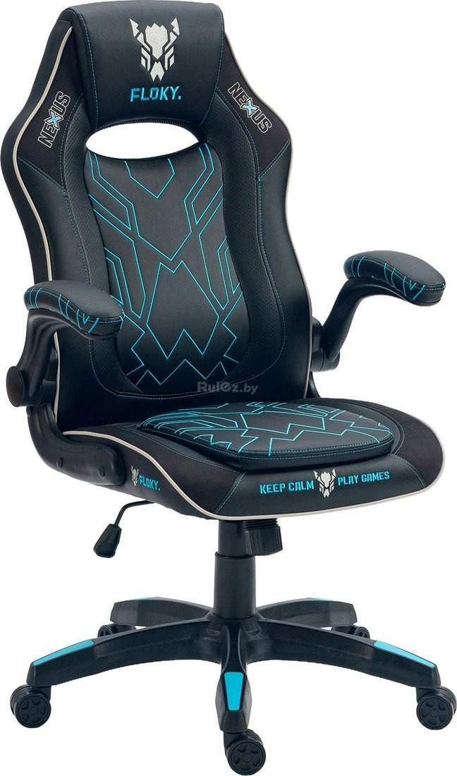 Игровое (геймерское) кресло FLOKY Nexus Black-Blue V2