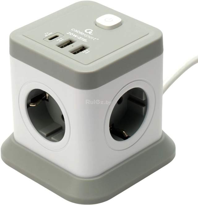 Сетевой фильтр Cablexpert TWR-4-CU2-W-2