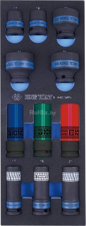 Набор головок слесарных King Tony 9-4401MPV