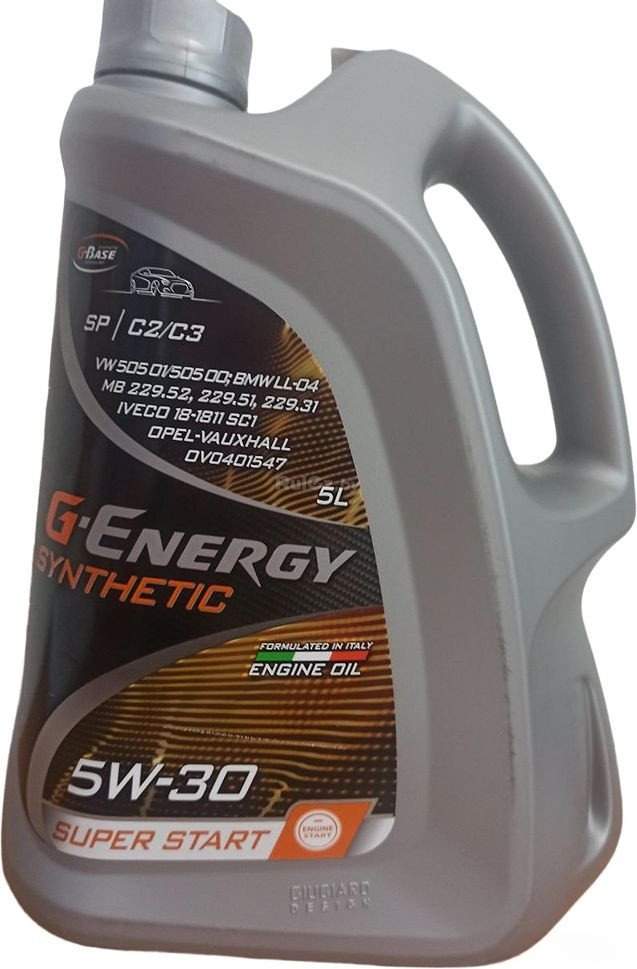 Моторное масло G-Energy Synthetic Super Start 5W-30 5л G-Energy Synthetic Super Start SP C2/C3 5W-30 5л