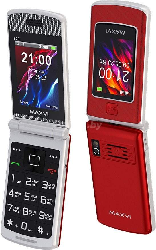 Телефон Maxvi E28 (красный)