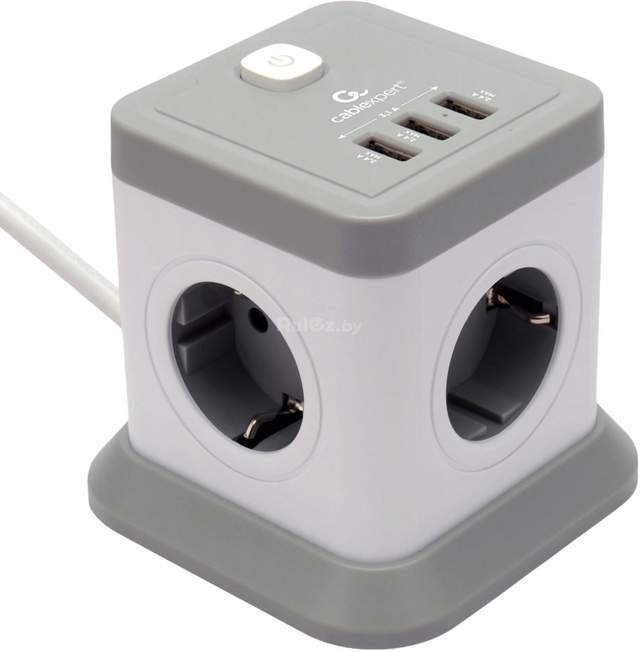 Сетевой фильтр Cablexpert TWR-4-U3-W-2