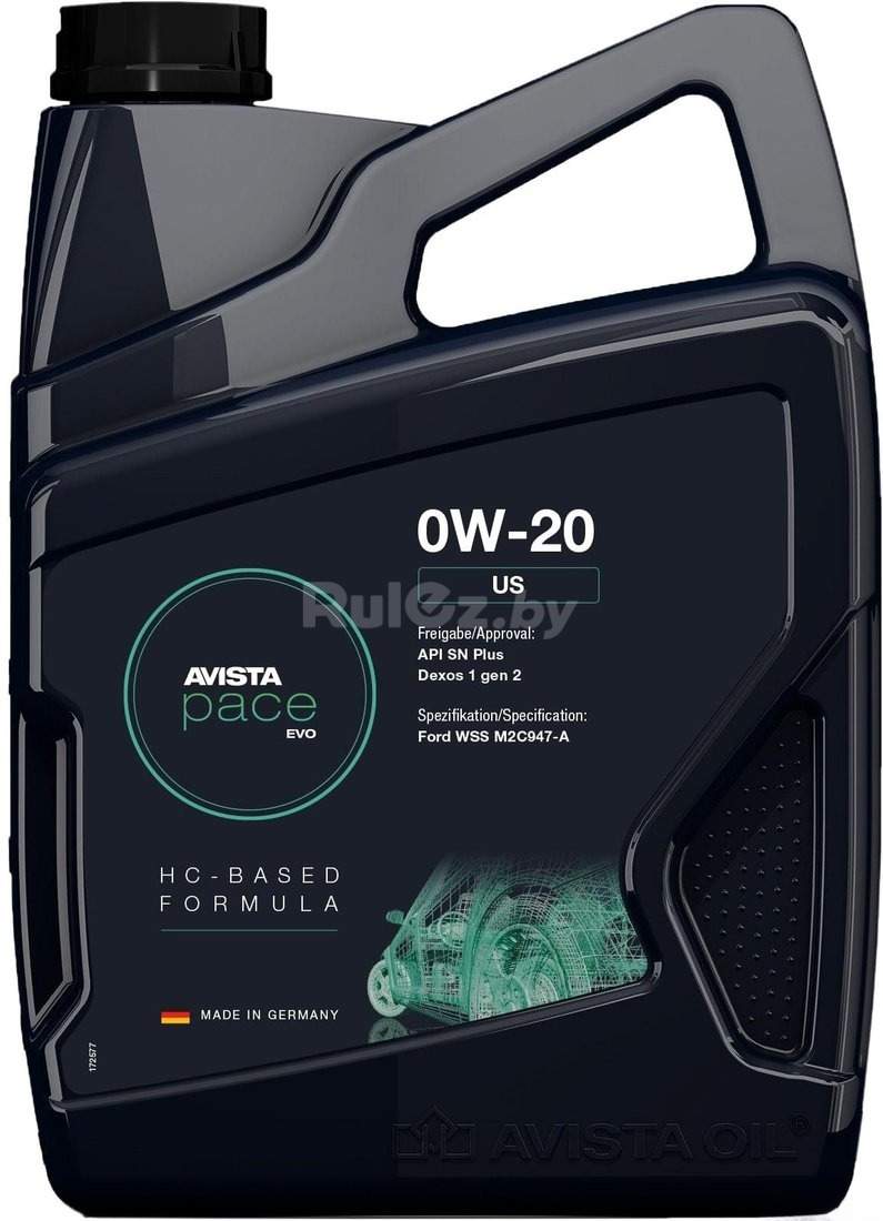 Моторное масло Avista pace EVO US 0W-20 4л