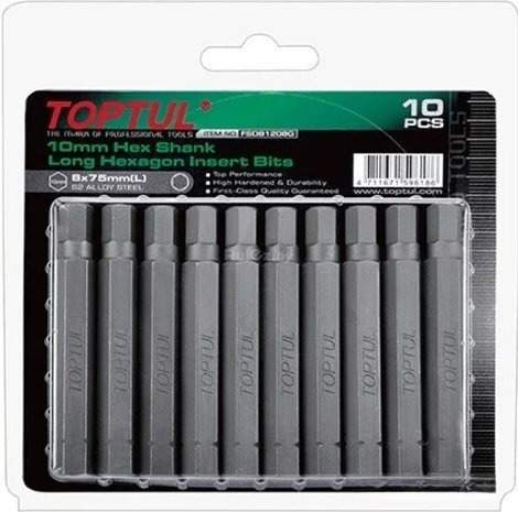 Набор бит Toptul FSDB1212G (10 предметов)