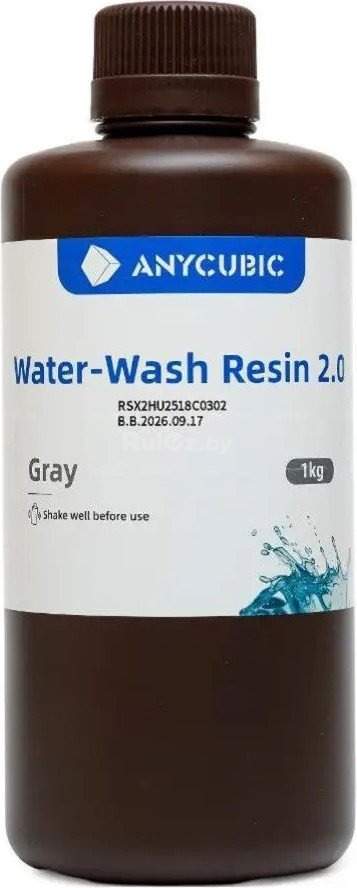 Фотополимер Anycubic Water-wash 2.0 SSX2GY-10 (1л, серый)