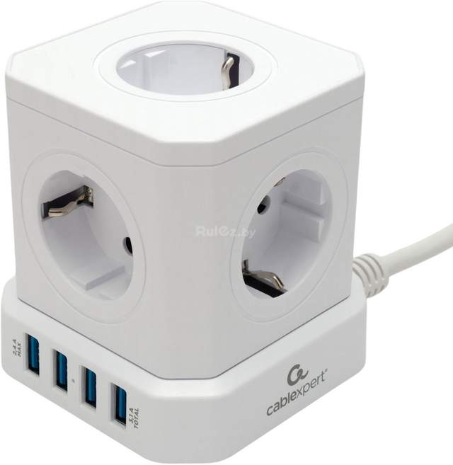 Сетевой фильтр Cablexpert TWR-5-U4-W-3