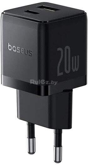 Сетевое зарядное Baseus Palm Fast Charger C+U 20W EU P10111608113-01 (черный)