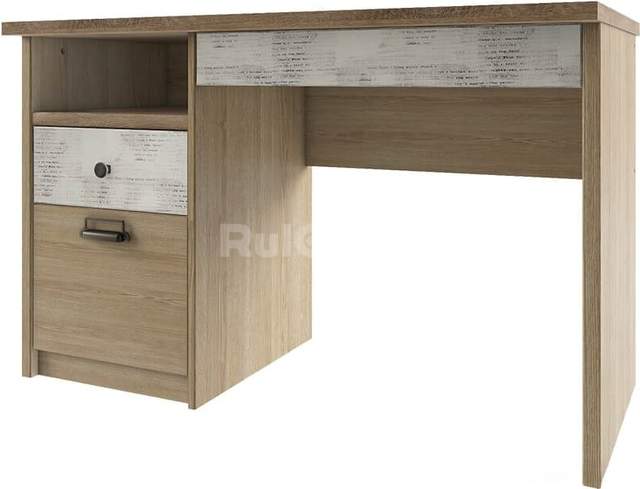 Письменный стол Анрэкс Дизель 1D2SN/D2 120x60 см (дуб мадура/энигма)