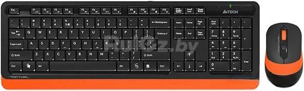 Офисный набор A4Tech Fstyler FG1010 (черный/оранжевый)