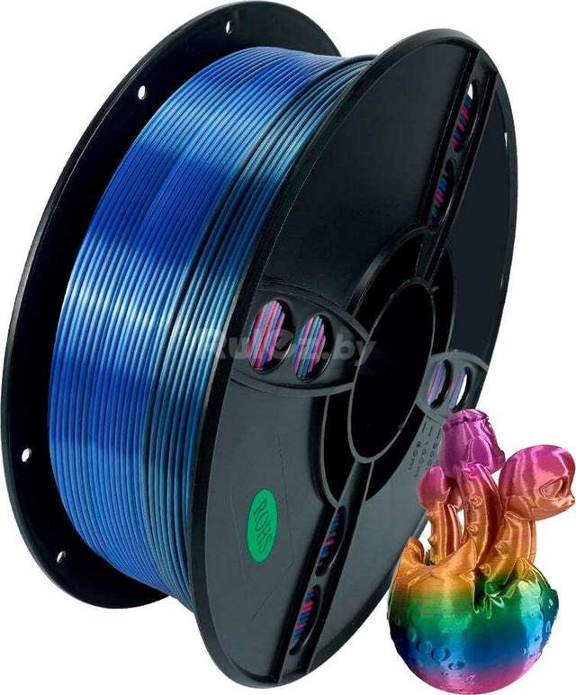 Пластик Kingroon PLA Silk 1.75мм B01891 (1кг, Rainbow Universe)