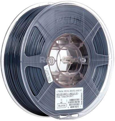 Пластик eSUN PET-G 1.75 мм 1000 г (прозрачный серый)