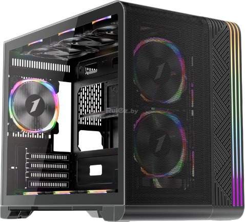 Корпус 1stPlayer VT6 ARGB (черный) 1stPlayer VT6 (с тремя вентиляторами FS7, черный)