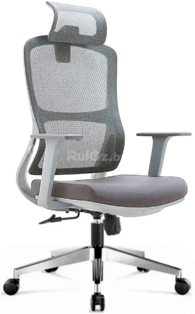 Офисное кресло SitUp Point Lux Grey Chrome (сетка Grey/Grey)