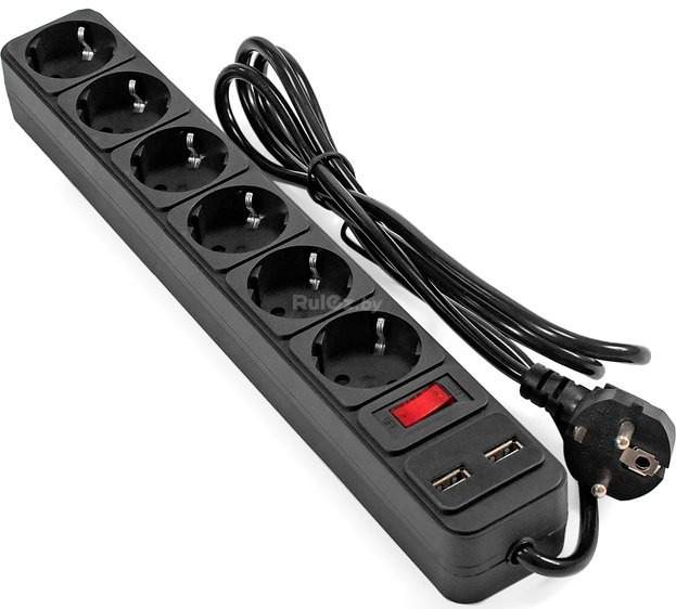 Сетевой фильтр ExeGate SP-6-USB-1.8B