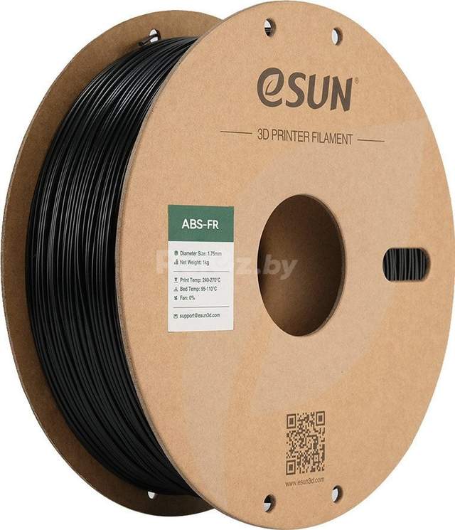 Пластик eSUN ABS-FR ABS-FR175B1Y1 (1.75мм, 1кг, черный)