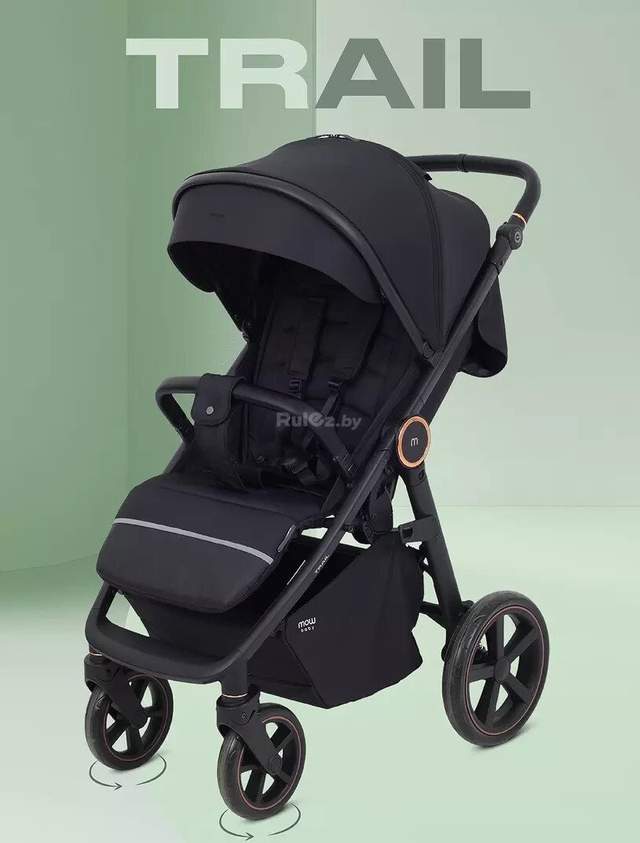 Коляска прогулочная «книга» MOWbaby Trail 2025 MB090 (черный)