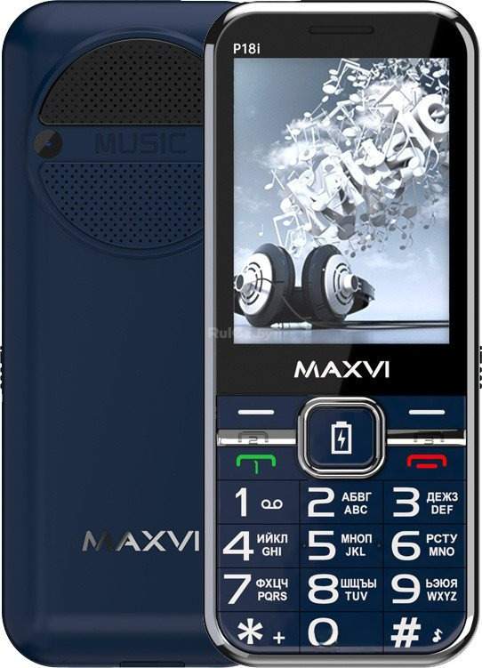 Кнопочный телефон Maxvi P18i (синий)