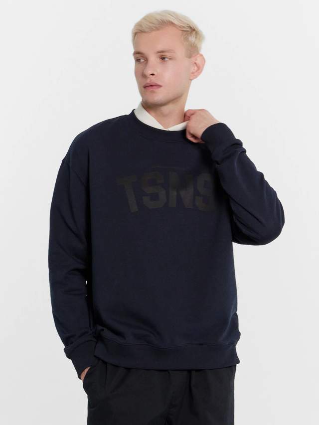 Свитшот мужской синий с печатью Mark Formelle 24-3959П-7(3)