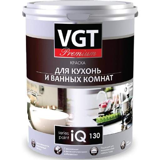 Краска PREMIUM VGT для кухни и ванной комнаты IQ130 базаА 0,8л